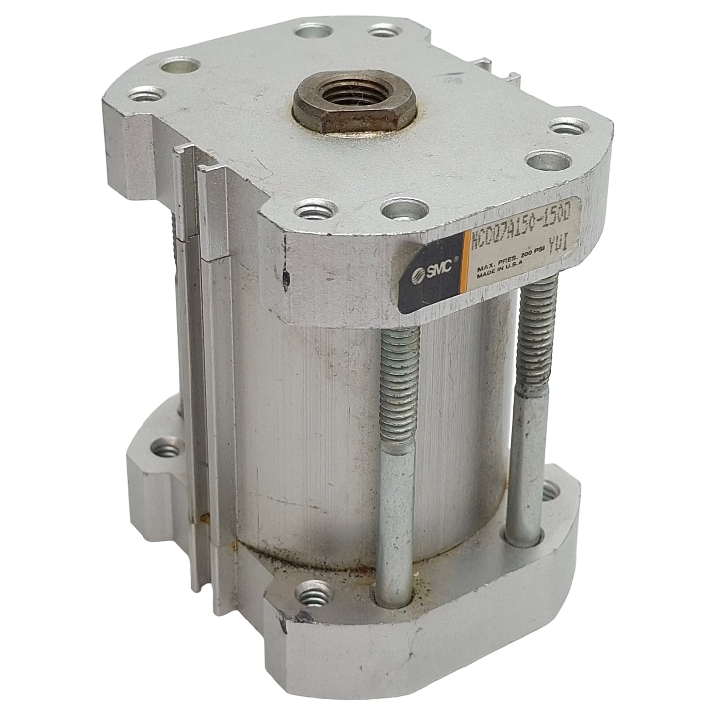 Used SMC NCDQ7A150-150D Compact Cylinder, ø1-1/2in Bore, 1-1/2in Stroke, 1/8in NPT