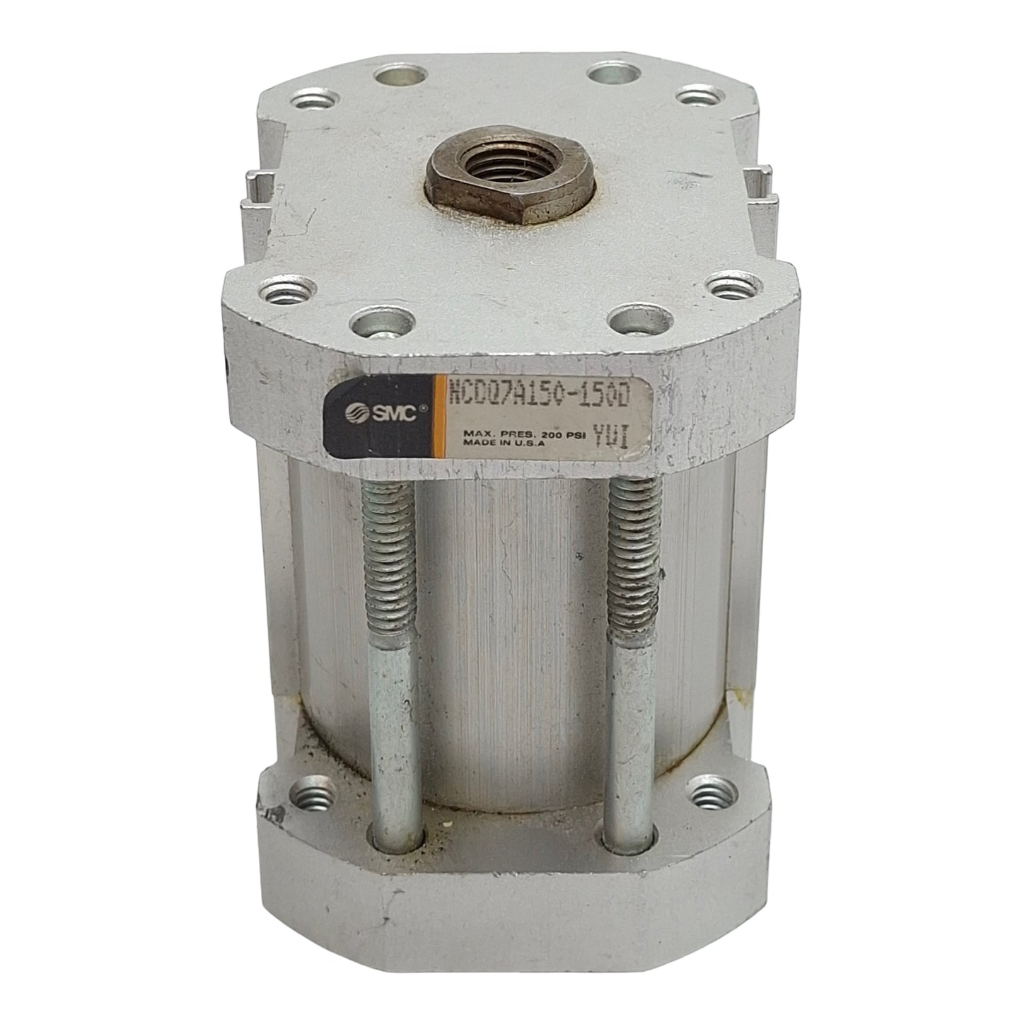 Used SMC NCDQ7A150-150D Compact Cylinder, ø1-1/2in Bore, 1-1/2in Stroke, 1/8in NPT