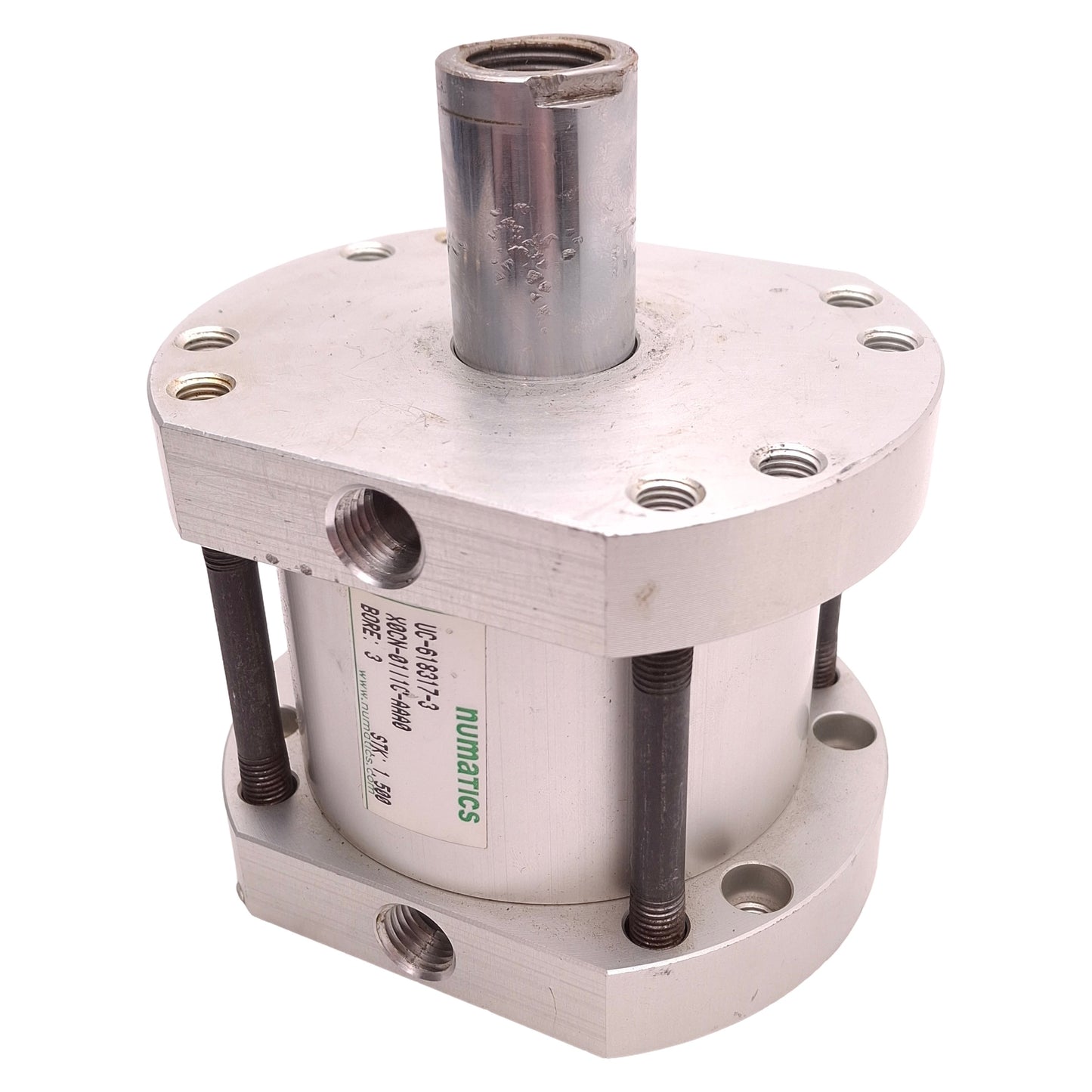 Used Numatics X0CN-01I1C-AAA0 Compact Cylinder ø3" Bore, 1-1/2" Stroke, 250psi Max