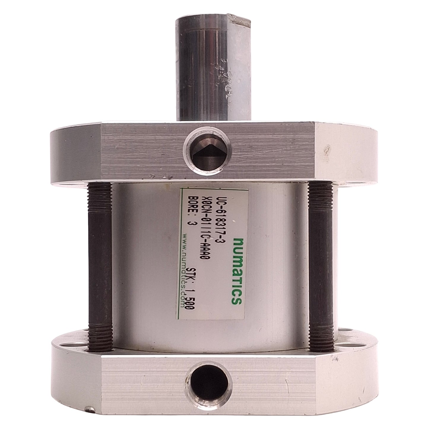 Used Numatics X0CN-01I1C-AAA0 Compact Cylinder ø3" Bore, 1-1/2" Stroke, 250psi Max