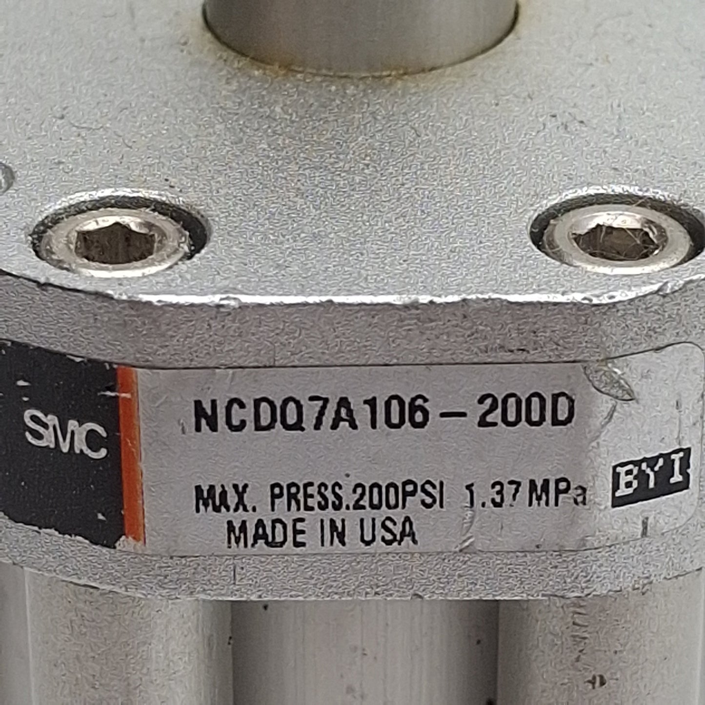 Used SMC NCDQ7A106-200D Compact Cylinder ø1-1/16in Bore, 2in Stroke, 1/8in NPT 200psi