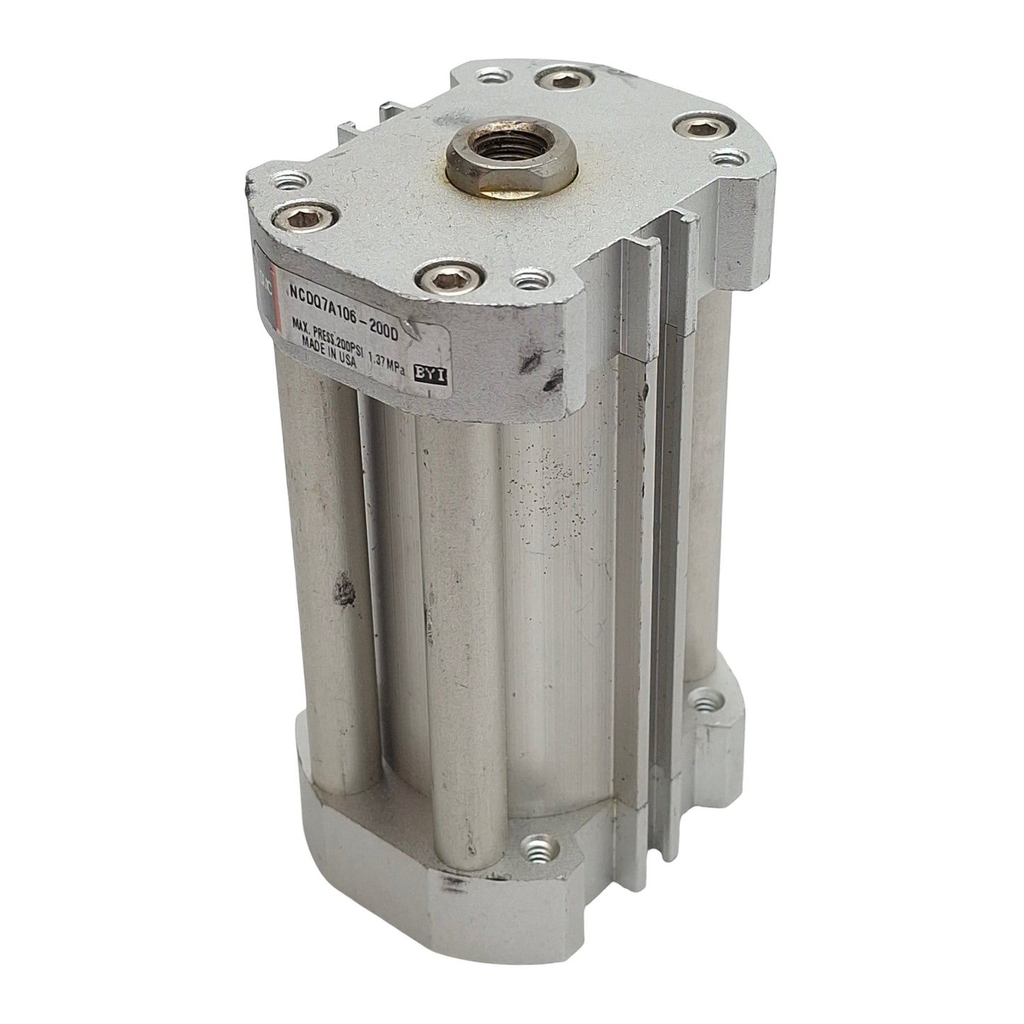 Used SMC NCDQ7A106-200D Compact Cylinder ø1-1/16in Bore, 2in Stroke, 1/8in NPT 200psi