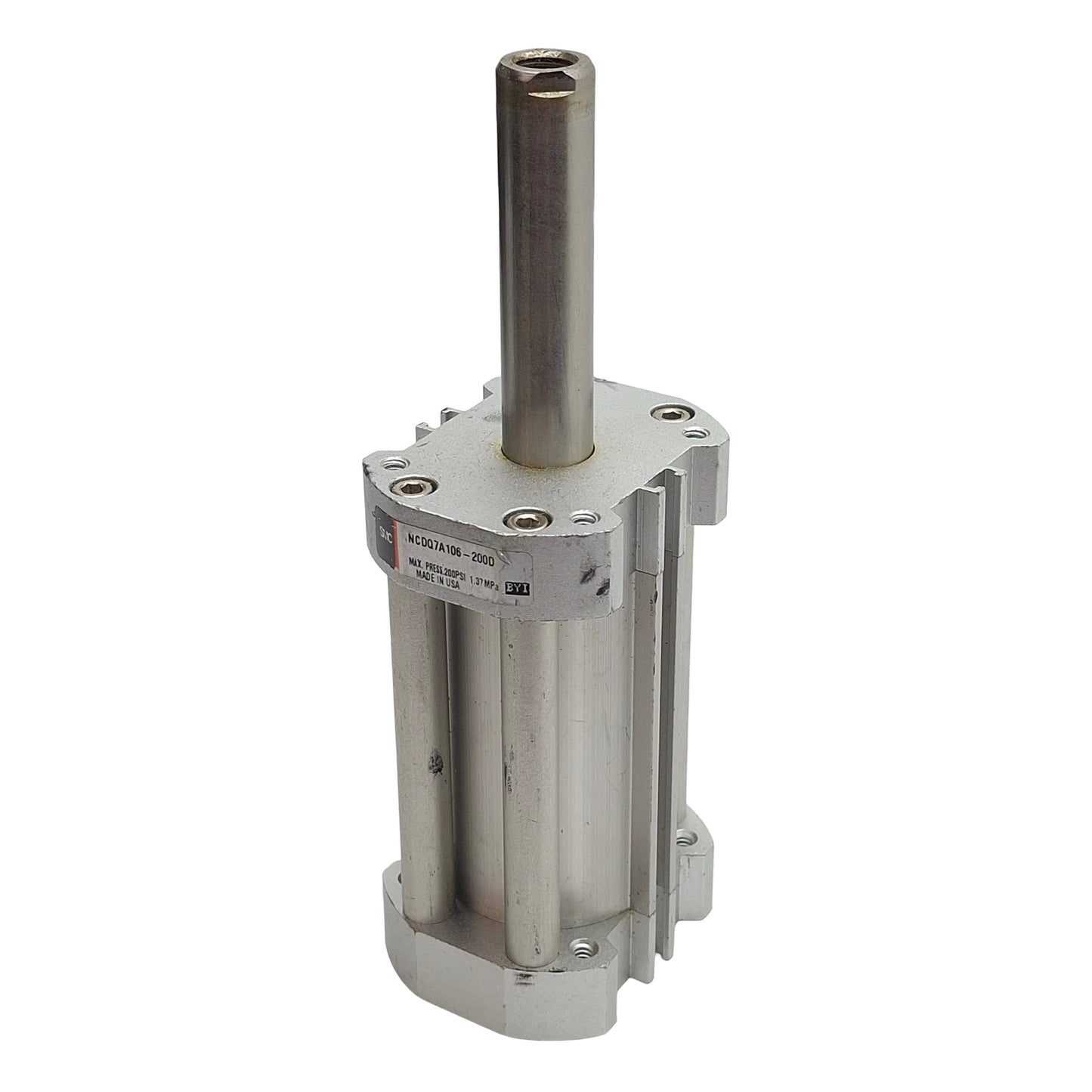 Used SMC NCDQ7A106-200D Compact Cylinder ø1-1/16in Bore, 2in Stroke, 1/8in NPT 200psi