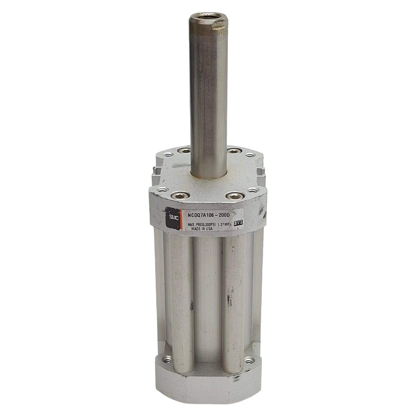 Used SMC NCDQ7A106-200D Compact Cylinder ø1-1/16in Bore, 2in Stroke, 1/8in NPT 200psi