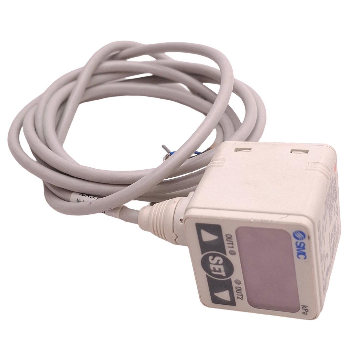 Used SMC ZSE40-T1-62L Digital Vacuum Pressure Switch, -101.3~10.0kPa, 24VDC, 1/8NPT
