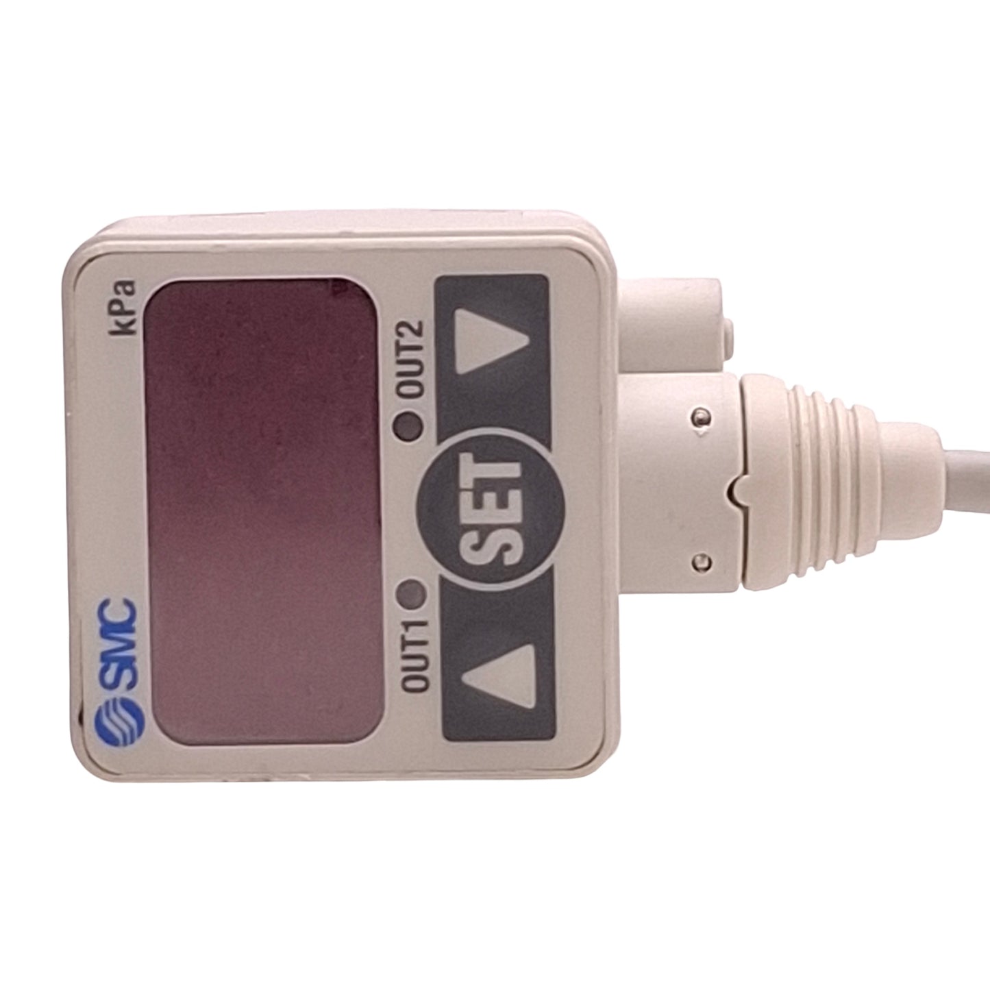 Used SMC ZSE40-T1-62L Digital Vacuum Pressure Switch, -101.3~10.0kPa, 24VDC, 1/8NPT