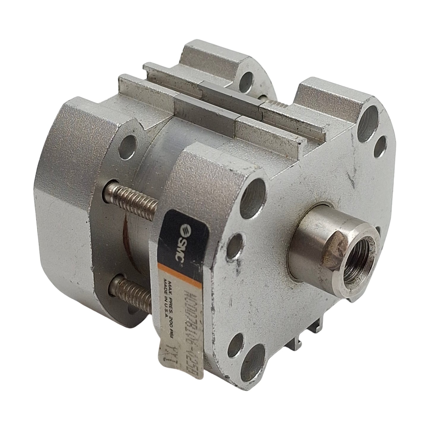 Used SMC NCDQ7B106-025D Compact Cylinder ø1-1/16in Bore, 1in Stroke, 1/8in NPT 200psi