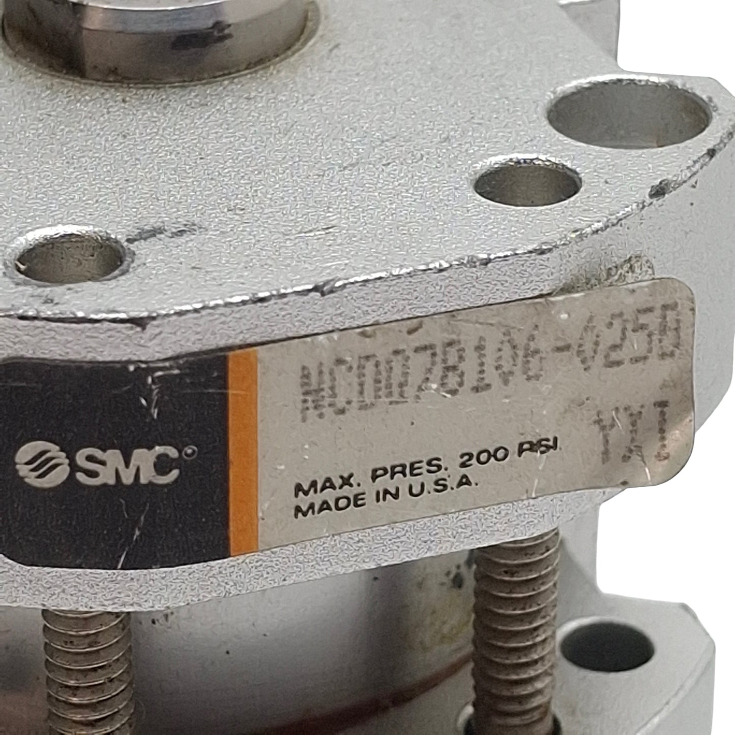 Used SMC NCDQ7B106-025D Compact Cylinder ø1-1/16in Bore, 1in Stroke, 1/8in NPT 200psi