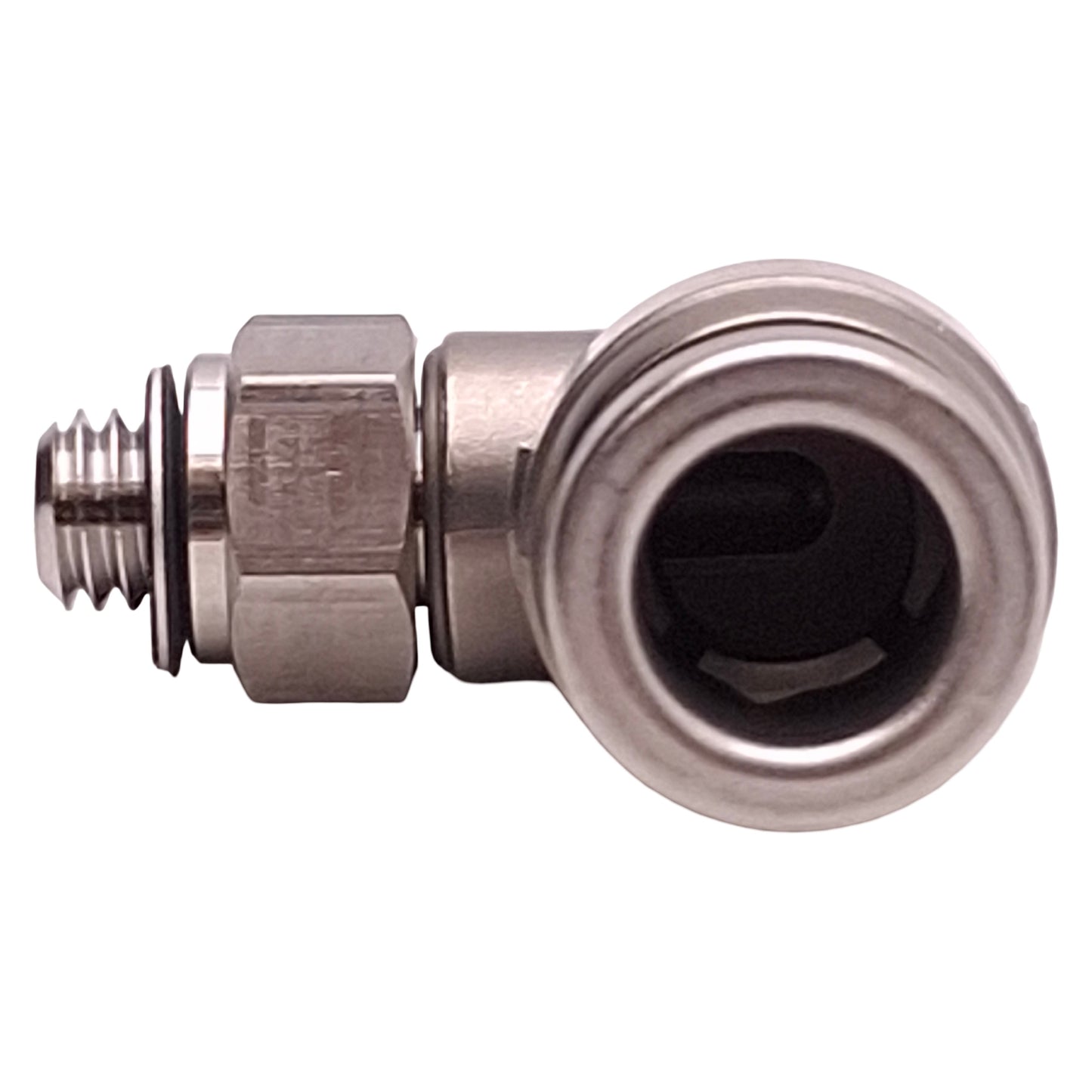 New Lot of 2 SMC KQG2L07-32 Push-Fit Elbow Fitting ø1/4" Tube OD, 10-32UNF Thread