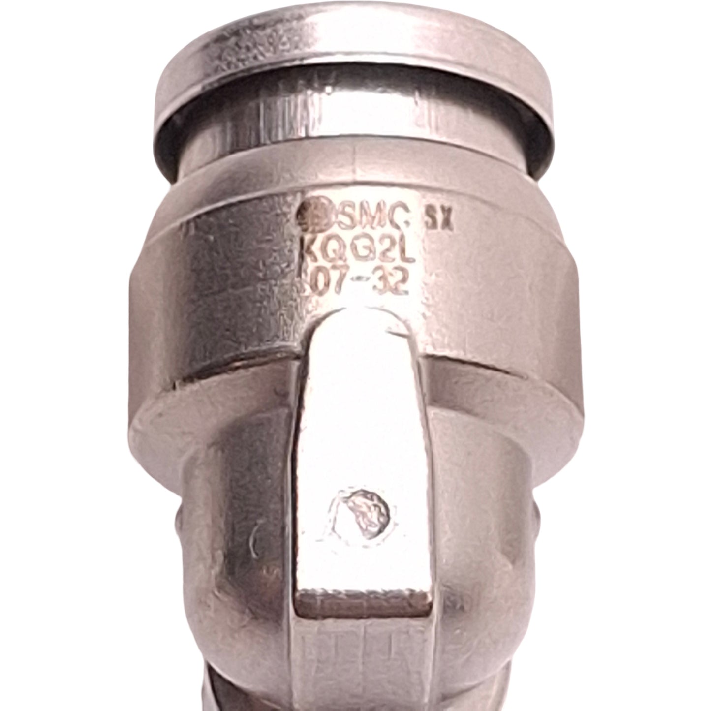 Used Lot of 3 SMC KQG2L07-32 Push-Fit Elbow Fitting ø1/4" Tube OD, 10-32UNF Thread