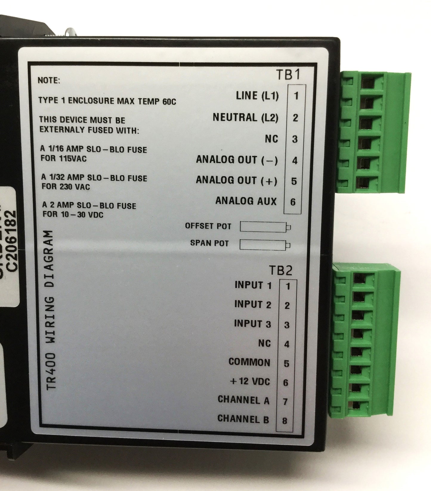 New – Open box Electro Sensors TR400 Digital Ratemeter, 0.01Hz-4kHz, 115VAC, 4-20mA Output