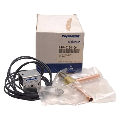 Used Copeland 998-0328-06 Digital Scroll Valve and Coil Kit, 40in Leads, 110VAC Coil