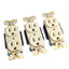 Used Lot of 3 Eaton AH5262V Arrow Hart Duplex Receptacle, Ivory, 125V 15A, 15-5R