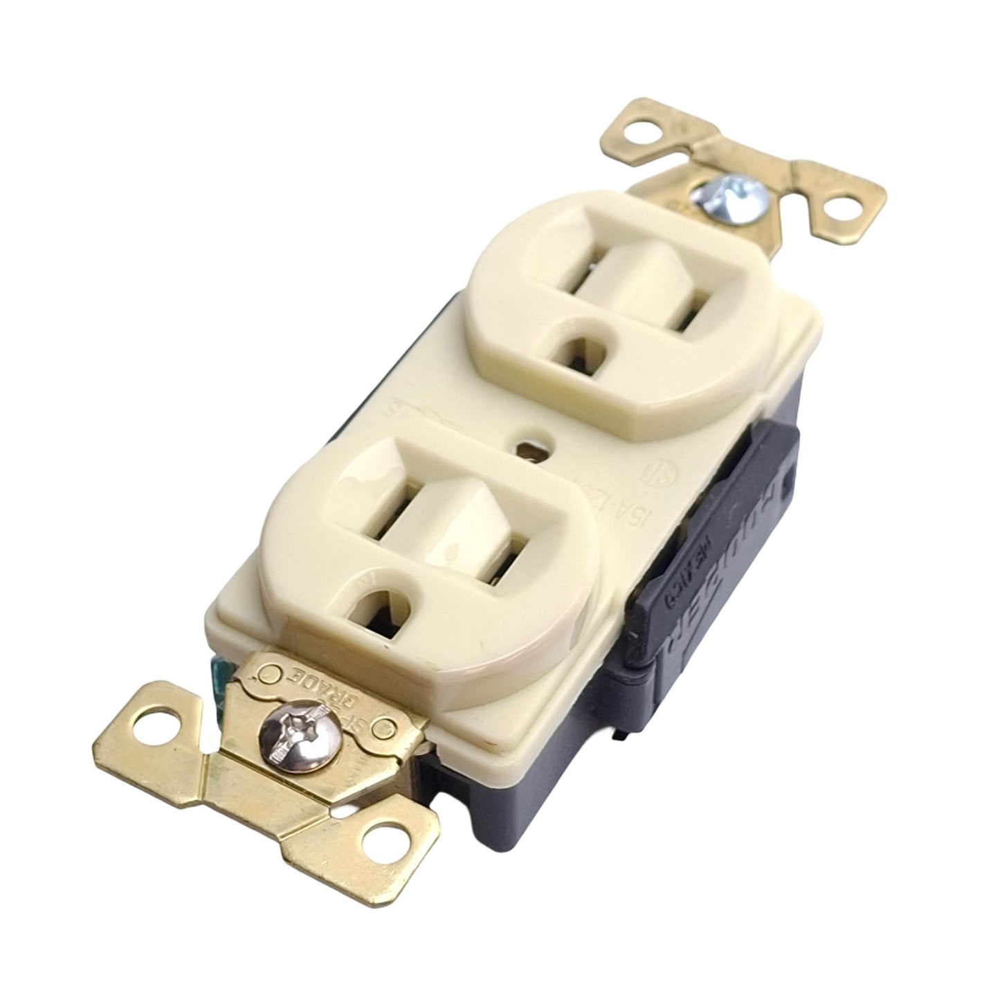Used Lot of 3 Eaton AH5262V Arrow Hart Duplex Receptacle, Ivory, 125V 15A, 15-5R