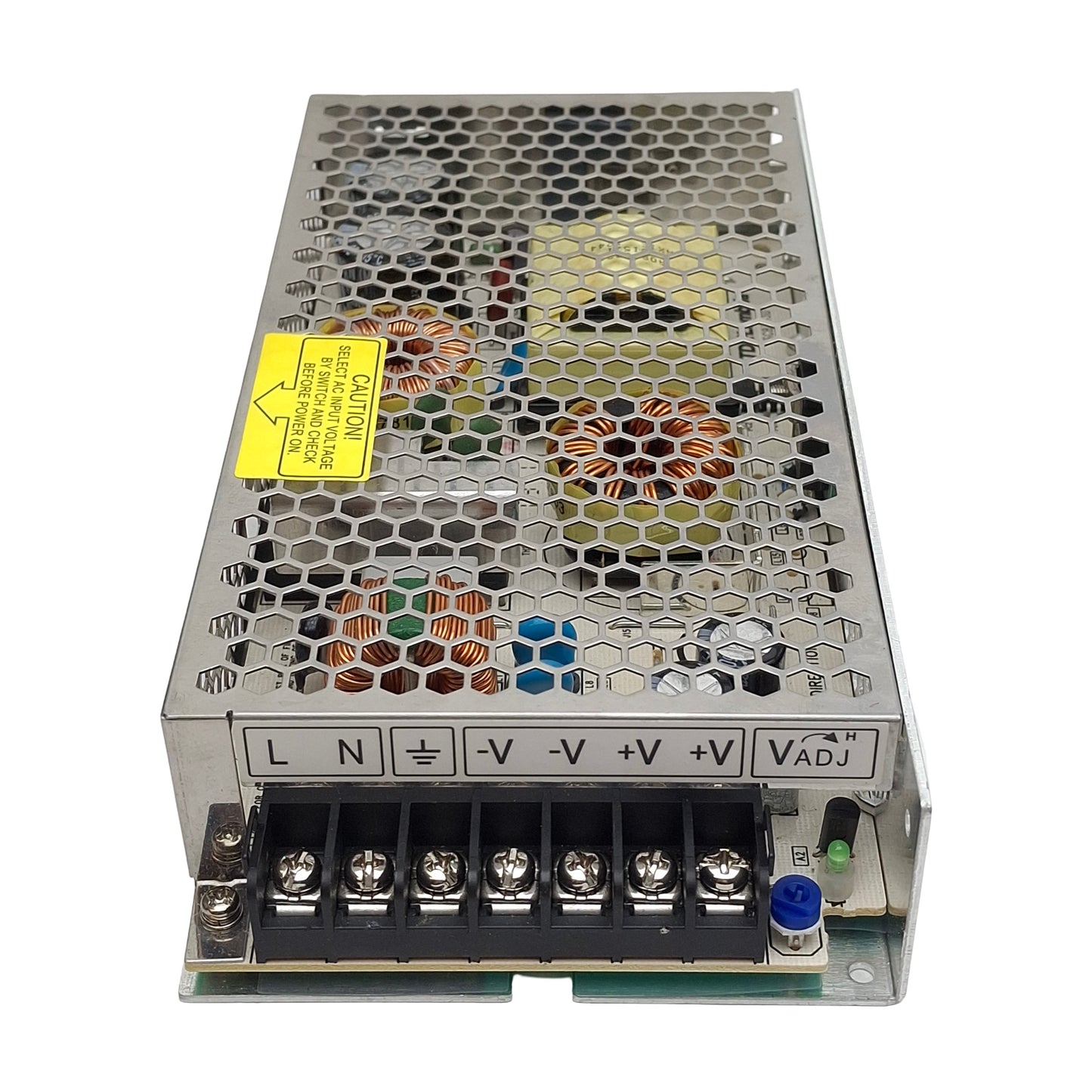 Used TDK-Lambda LS150-12 Power Supply, 120/240VAC In, 12.5A 12VDC Out, DIN Rail