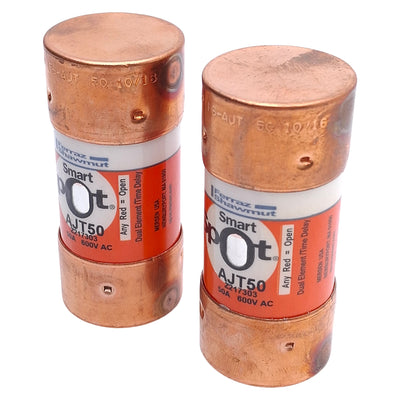 New – Open box Lot of 2 Ferraz Shawmut AJT50 Smart Spot Fuse Class J, 50A, 600VAC/400VDC