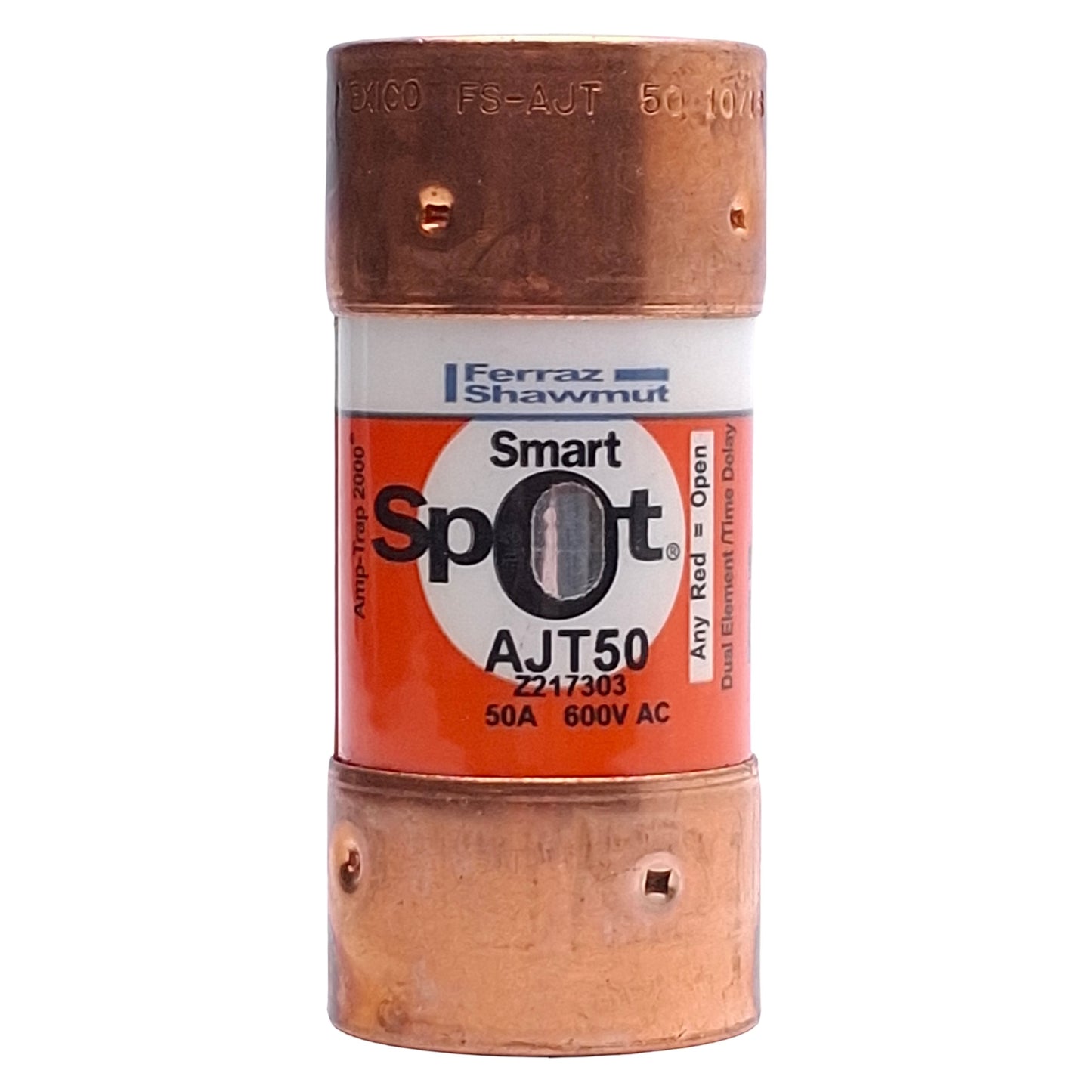 New – Open box Lot of 2 Ferraz Shawmut AJT50 Smart Spot Fuse Class J, 50A, 600VAC/400VDC