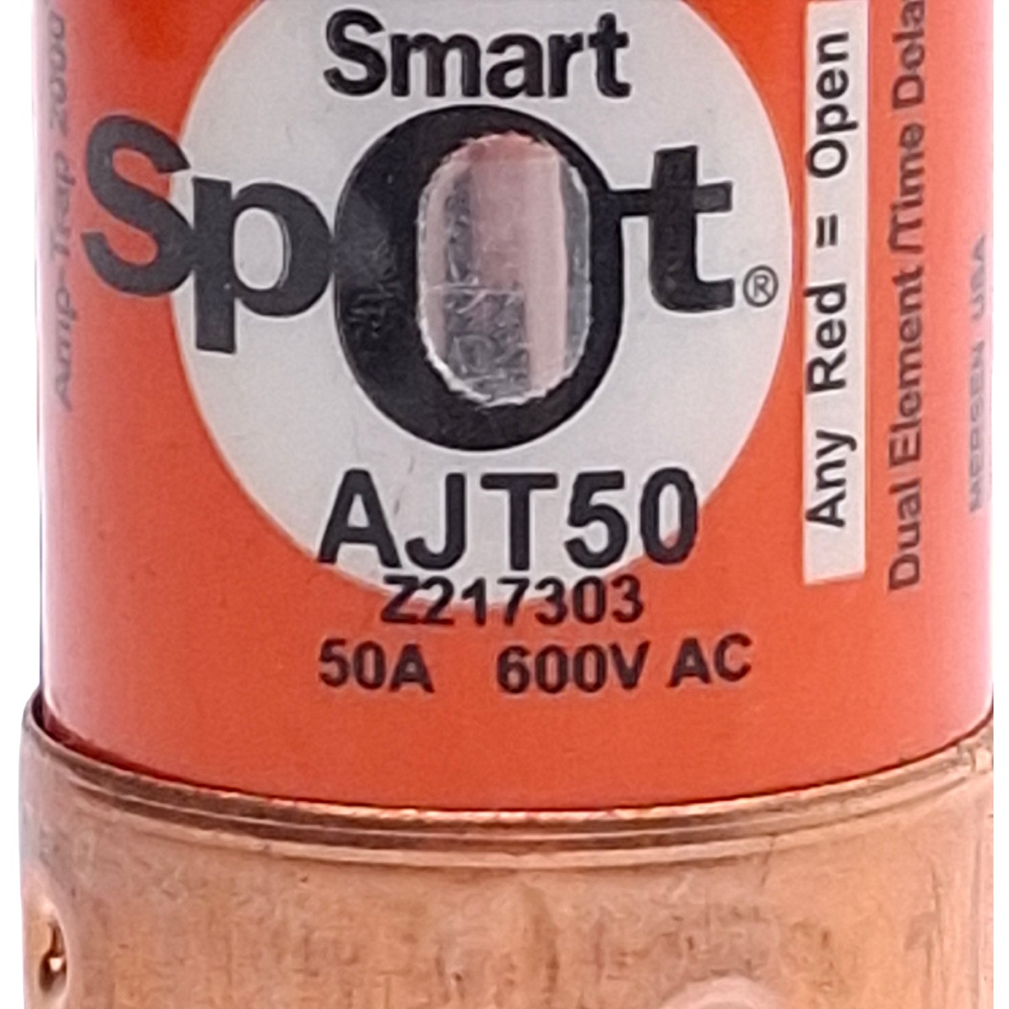 New – Open box Lot of 2 Ferraz Shawmut AJT50 Smart Spot Fuse Class J, 50A, 600VAC/400VDC