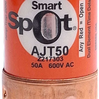 New – Open box Lot of 2 Ferraz Shawmut AJT50 Smart Spot Fuse Class J, 50A, 600VAC/400VDC