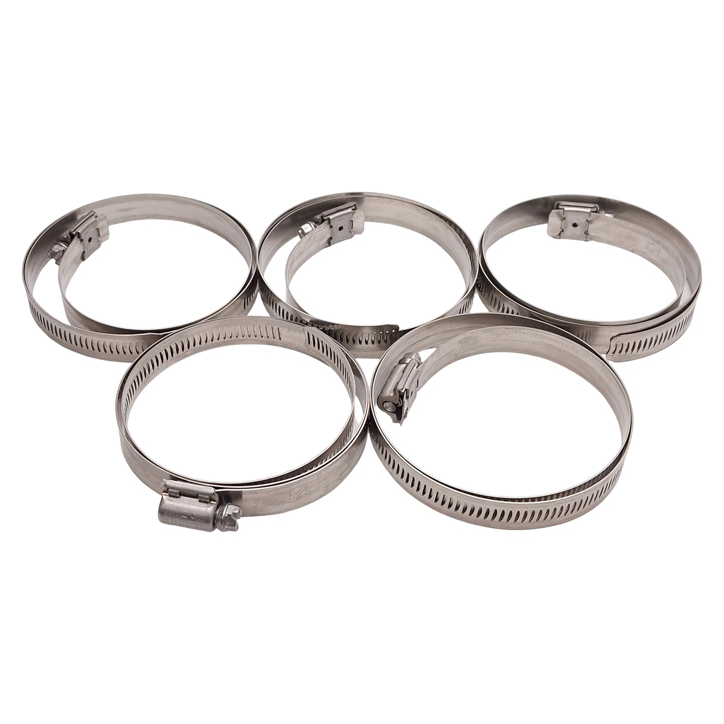 New Lot of 5 Stellar 5416K39 Stainless Steel Worm Drive Hose Clamp, ø5.63-8.50in