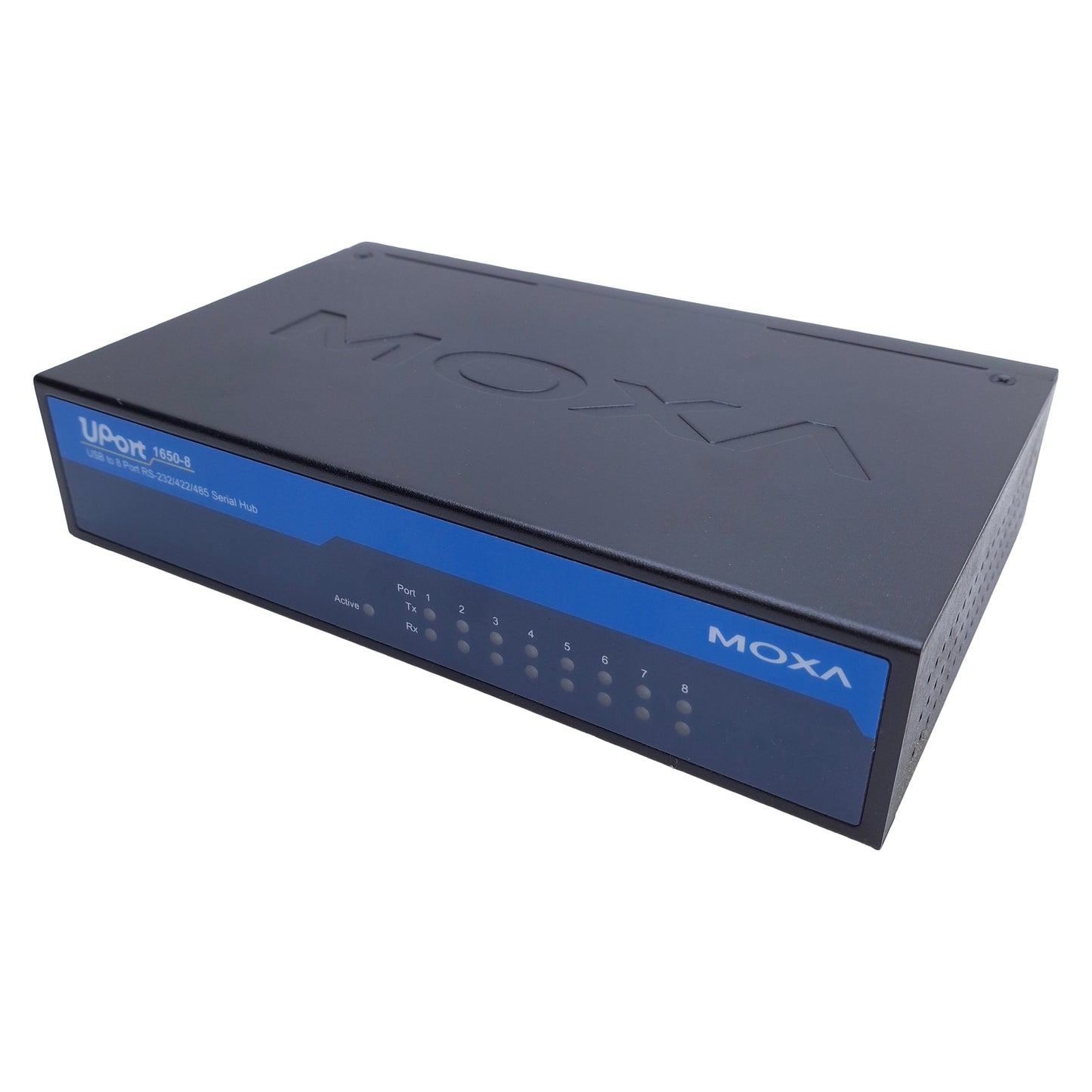 Used Moxa UPort 1650-8 USB-to-Serial Hub 12-42VDC, 580mA Max, 8 Ports, 1x USB 2.0