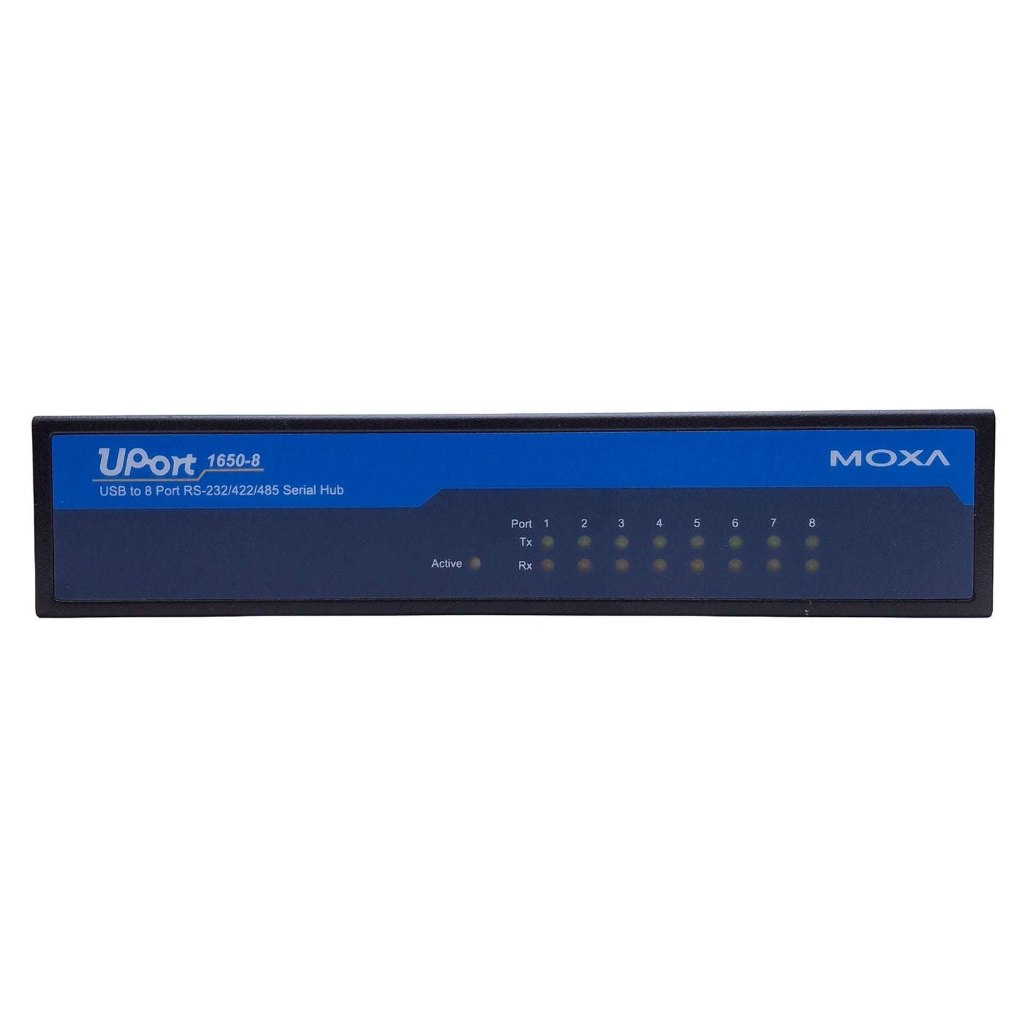 Used Moxa UPort 1650-8 USB-to-Serial Hub 12-42VDC, 580mA Max, 8 Ports, 1x USB 2.0