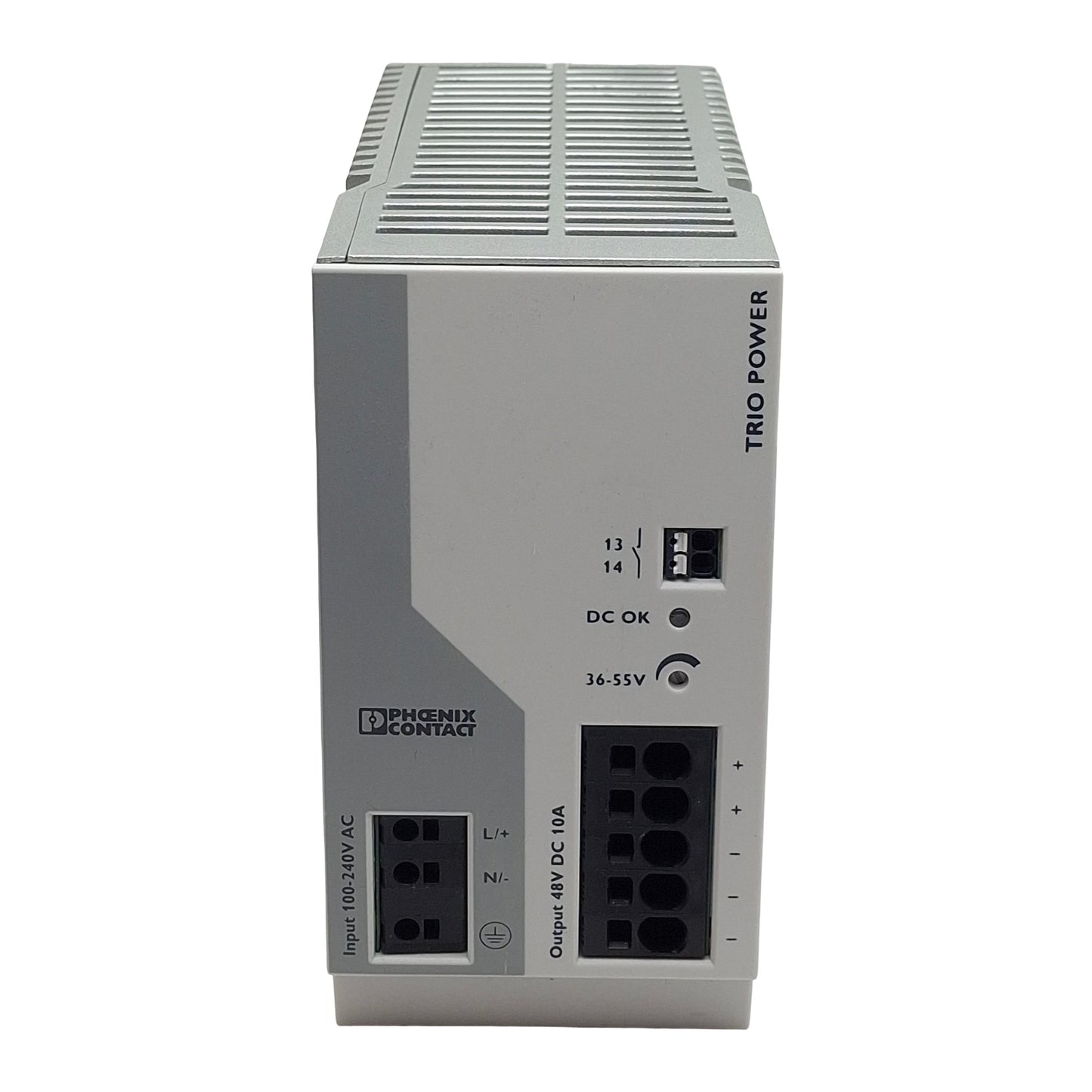 Used Phoenix Contact 2903160 Power Supply, 240VAC/250VDC In, 10A 48VDC Out, DIN Rail