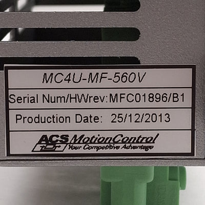 Used ACS Motion Control MC4U-MF-560V Three Phase Motor Filter 440VAC 20A Input/Output