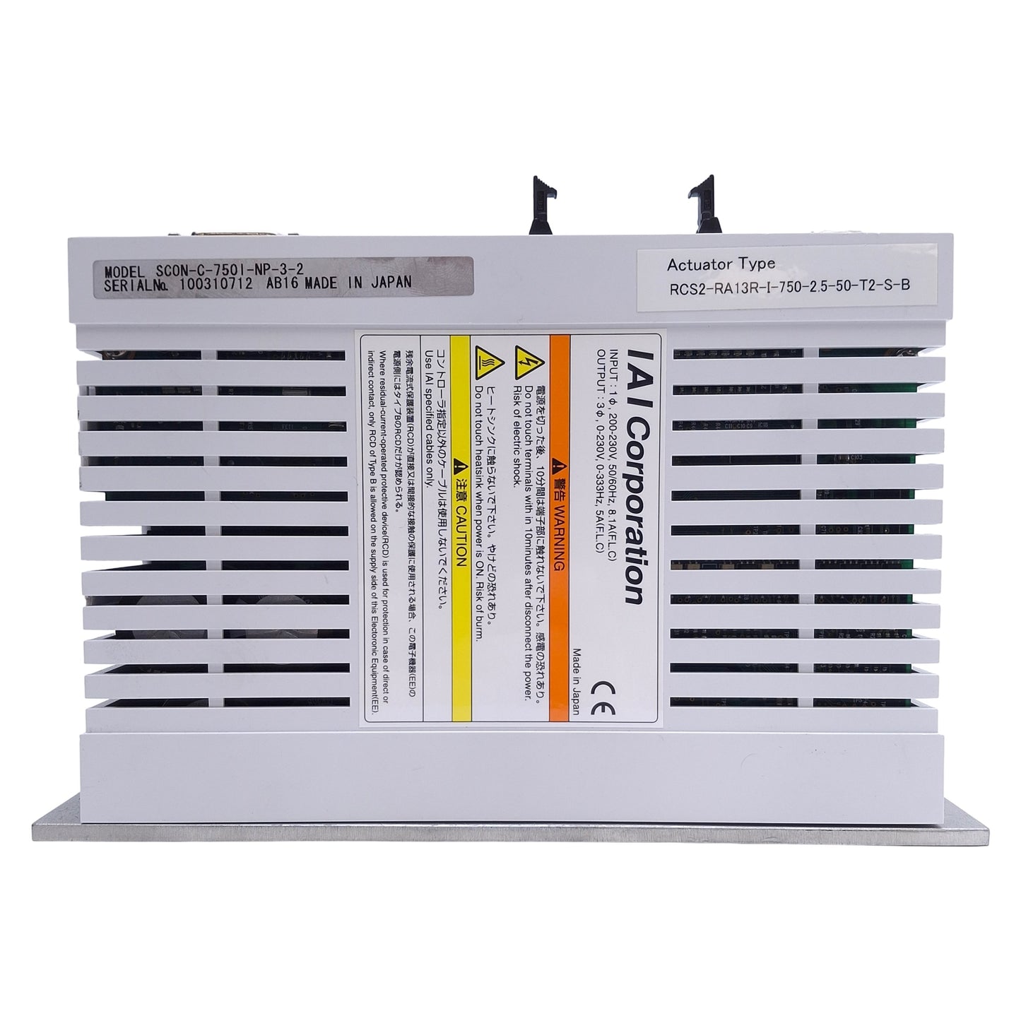 Used IAI SCON-C-7501-NP-3-2 Servo Drive Controller 750W, 200-230VAC In, 0-230VAC Out