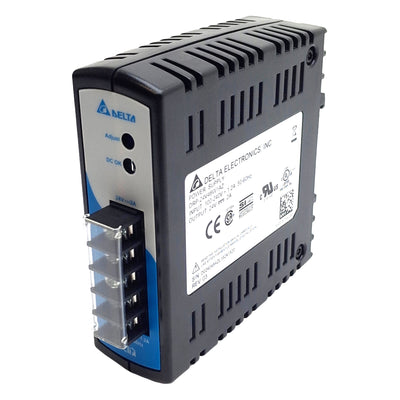 Used Delta Electronics DRP-24V48W1AZ Power Supply, 100-240VAC In, 24VDC 2A Out, 48W