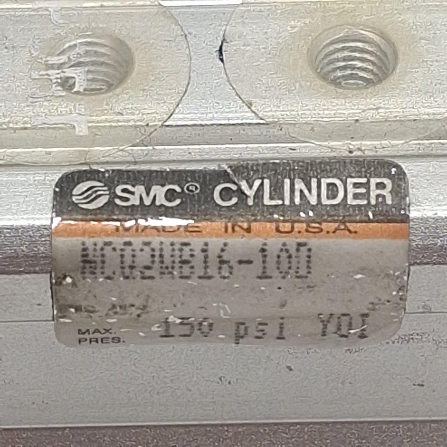 Used SMC NCQ2WB16-10D Compact Cylinder, ø16mm Bore, 10mm Stroke, M5x0.8, 150psi