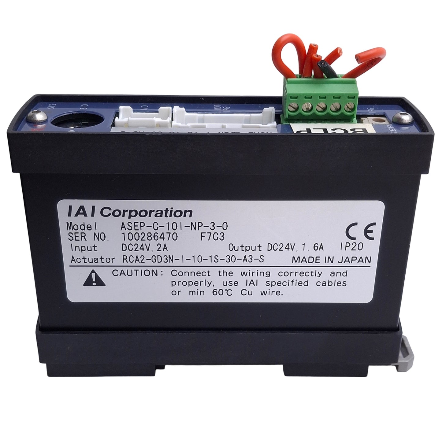 Used IAI ASEP-C-101-NP-3-0 Robo Cylinder Controller, 24VDC, NPN Signal, 10W