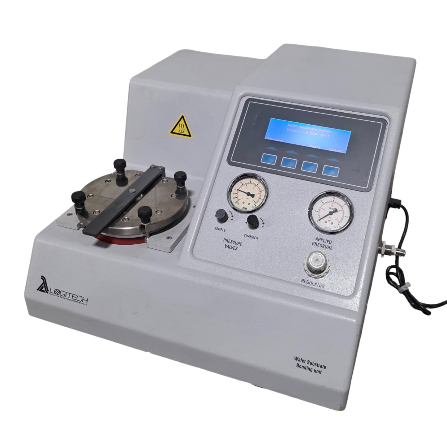 Used Logitech 1WBS2 Single Station Wafer Substrate Bonder 4" Dia (102mm), 110VAC 5A