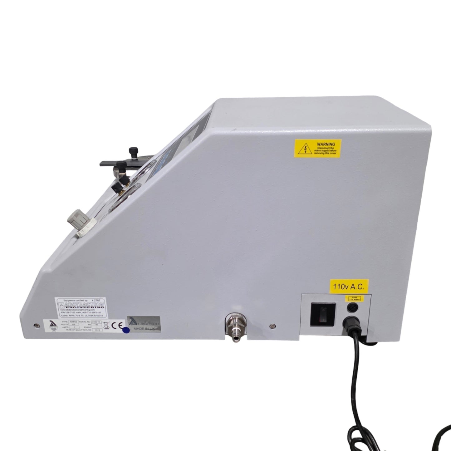 Used Logitech 1WBS2 Single Station Wafer Substrate Bonder 4" Dia (102mm), 110VAC 5A