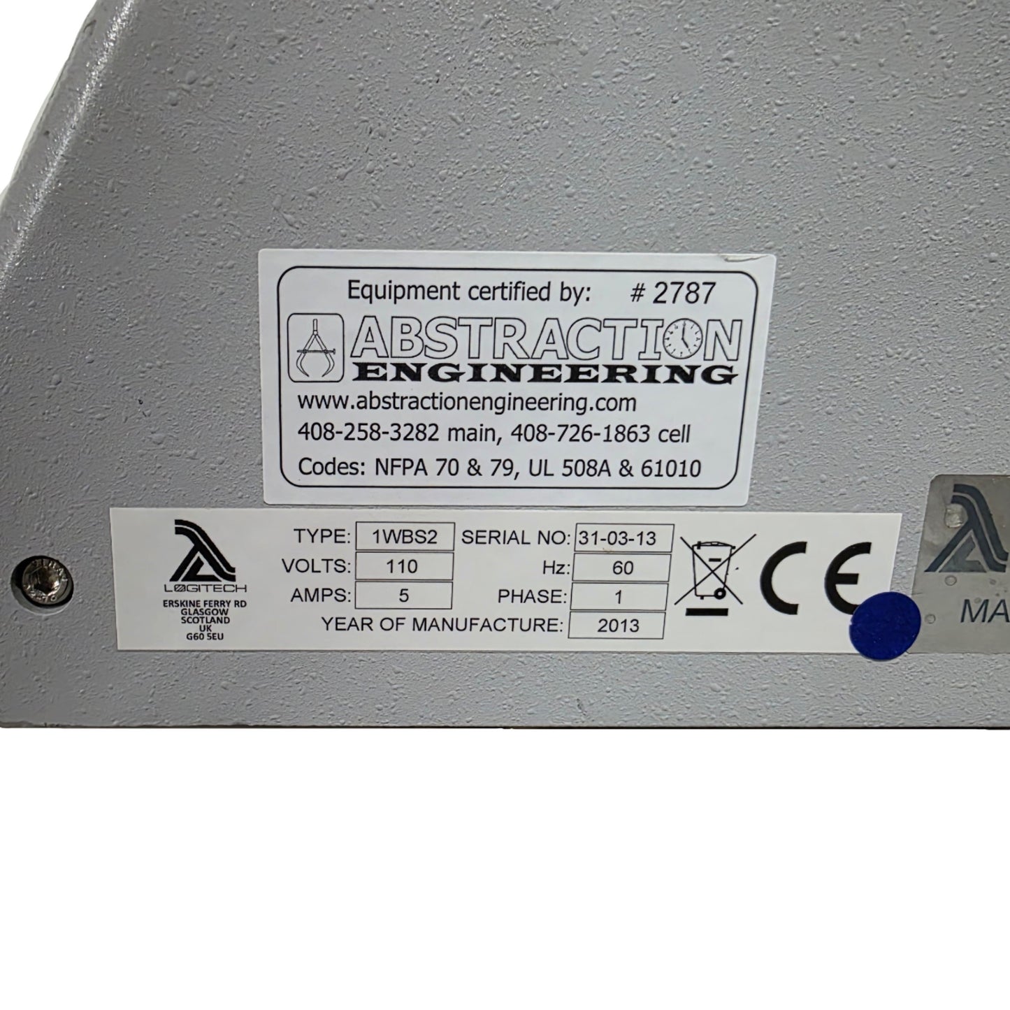 Used Logitech 1WBS2 Single Station Wafer Substrate Bonder 4" Dia (102mm), 110VAC 5A