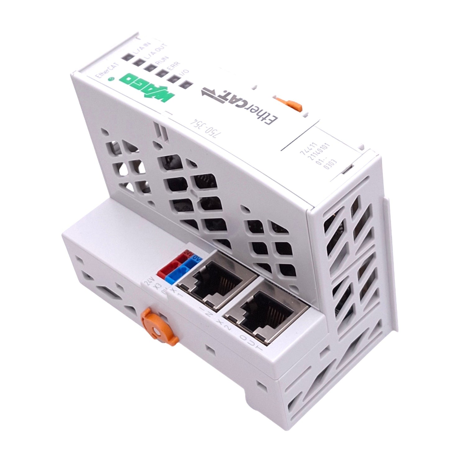 Used Wago 750-354 EtherCAT Ethernet Fieldbus Coupler, 100Mbit/s 2-Port RJ45, 24VDC