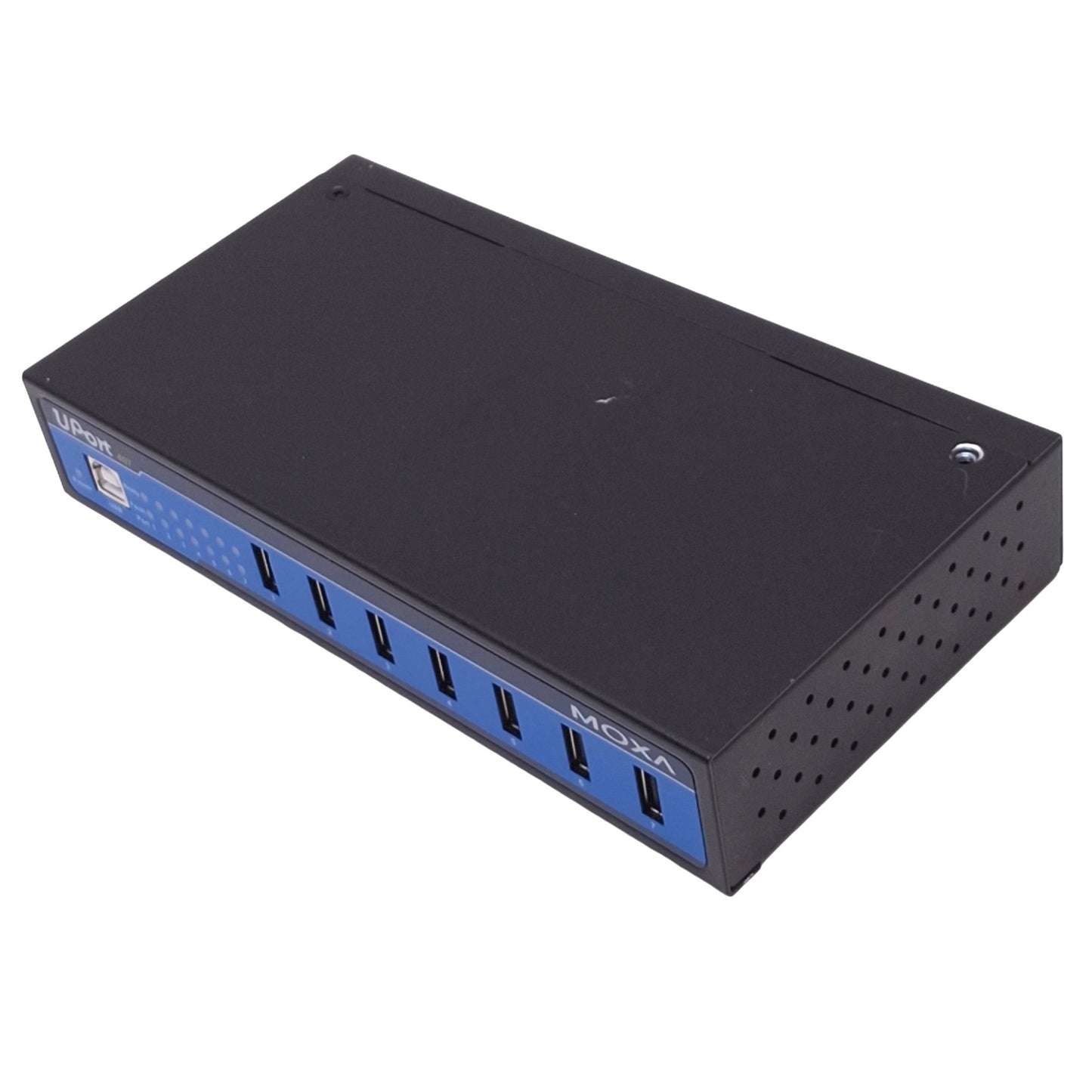 Used Moxa UPort 407 USB Hub, 7-Port USB 2.0, 12-40VDC In, 480Mbps Max