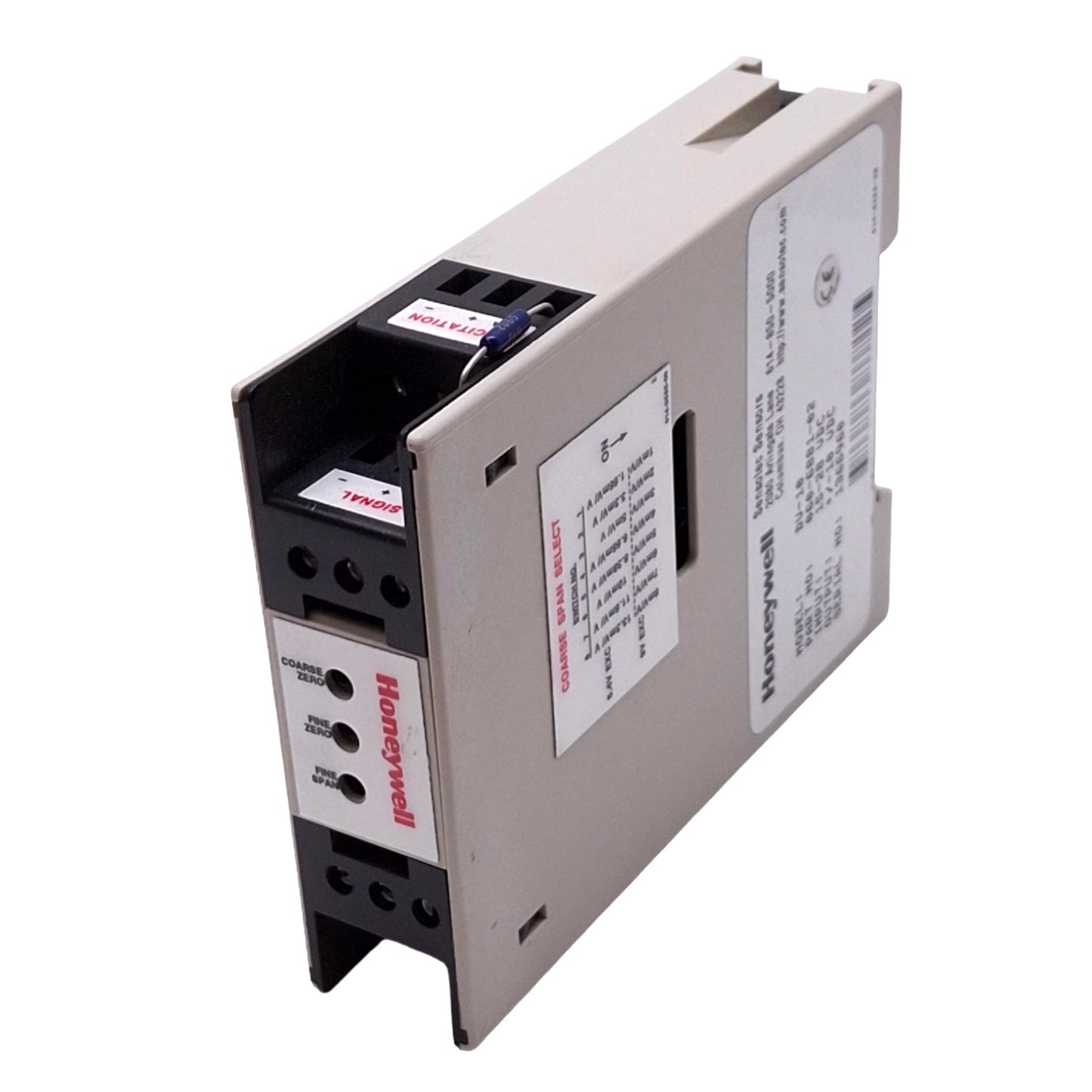 Used Honeywell DV-10 060-6881-02 Sensotec Transducer Amplifier Module, 15-28VDC In