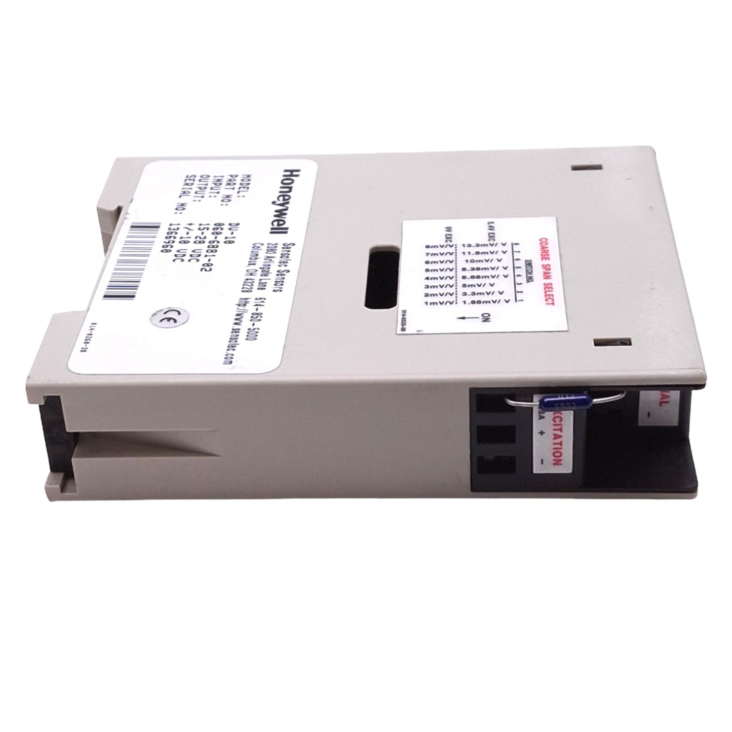 Used Honeywell DV-10 060-6881-02 Sensotec Transducer Amplifier Module, 15-28VDC In