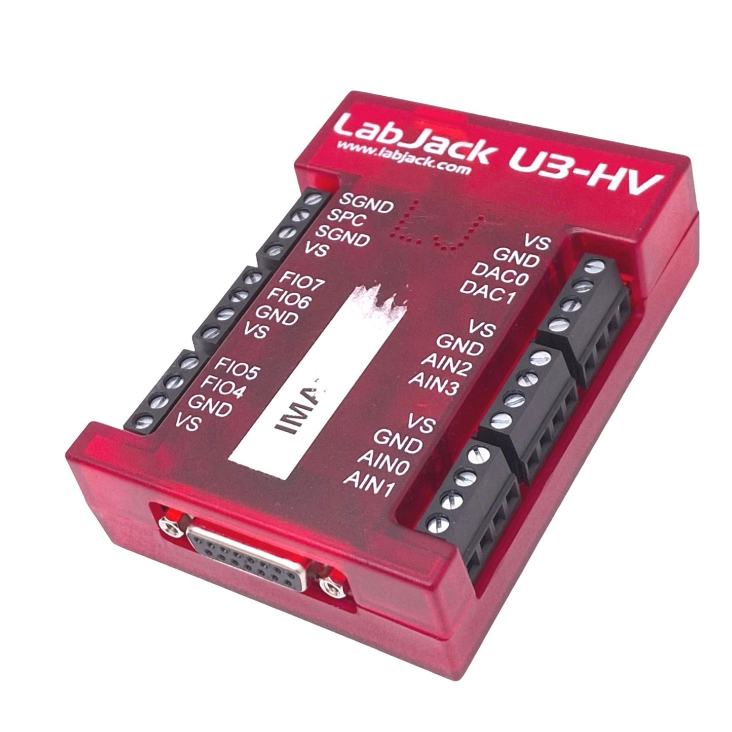 Used LabJack U3-HV Multifunction USB Data Acquisition Module, USB-B, DB15F, 0-5VDC
