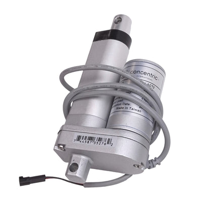 Used Concentric LACT2P Linear Actuator, 20:1, 2in Stroke, 110lb Capacity, 12VDC