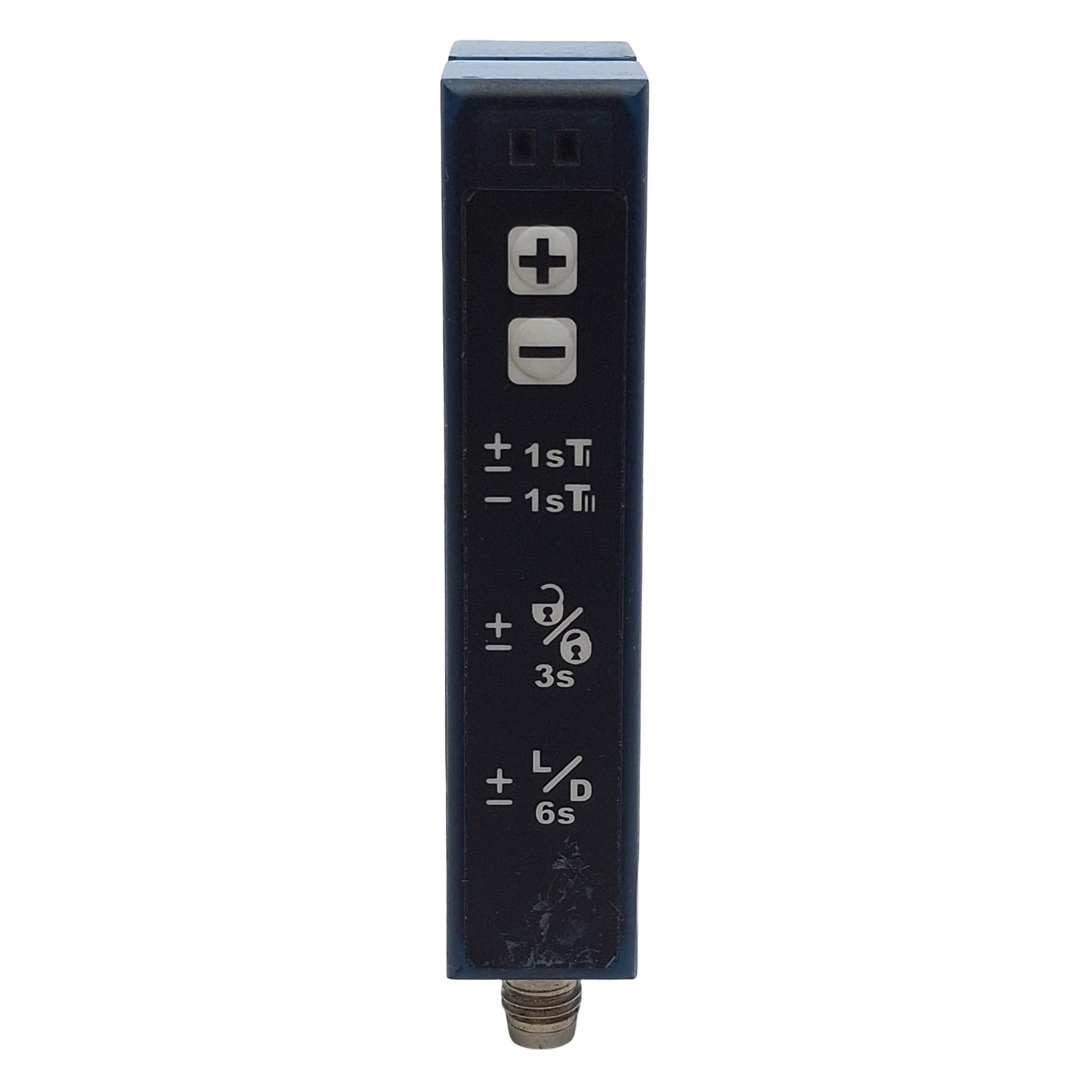 Used Sick UFN3-70B413 Ultrasonic Fork Sensor, 69mm Slot, PNP/NPN, 10-30VDC, 4-Pin M8