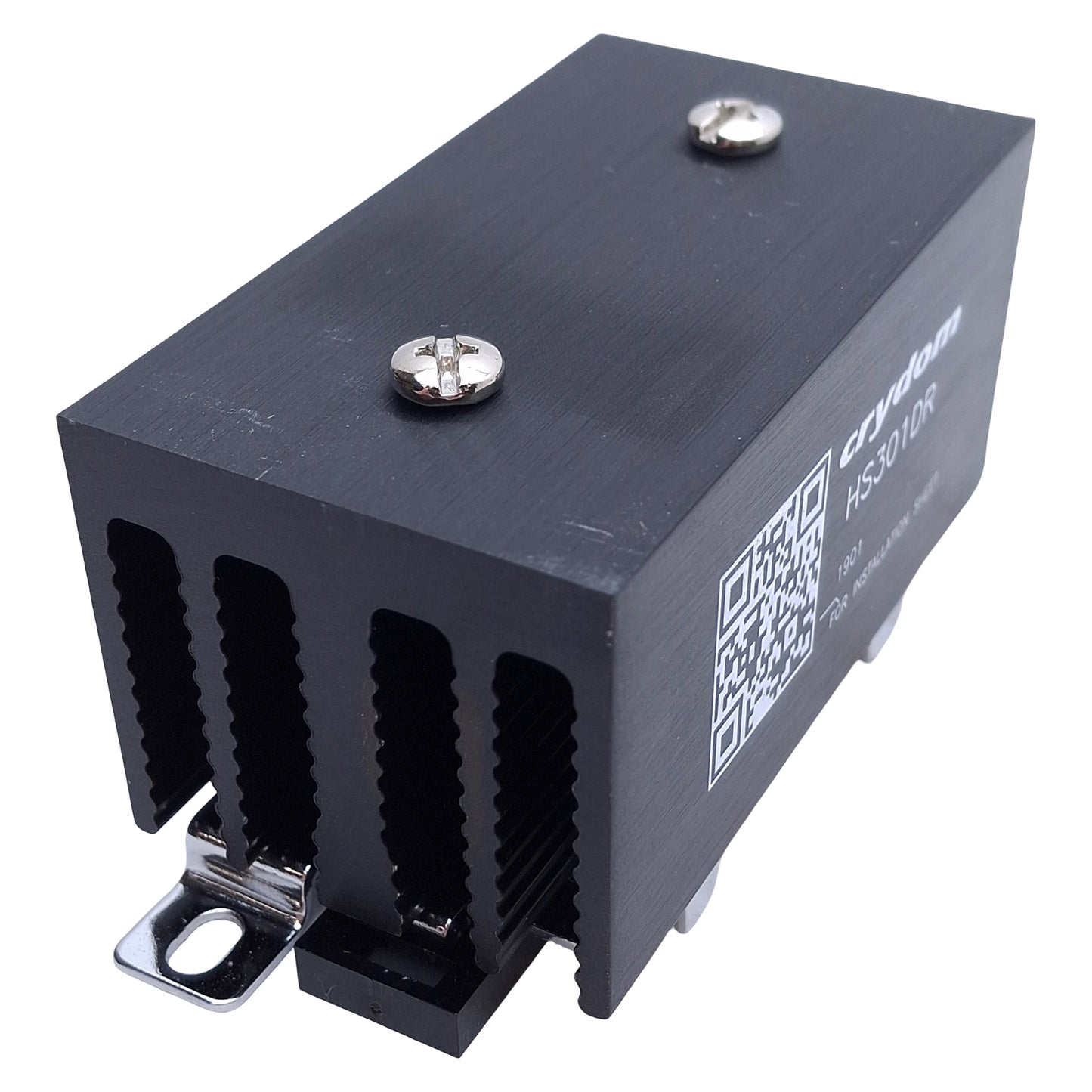 Used Crydom HS301DR Heat Sink DIN Or Panel Mount, Aluminum, 3.19"x1.77"x1.57"