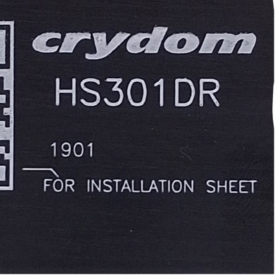 Used Crydom HS301DR Heat Sink DIN Or Panel Mount, Aluminum, 3.19"x1.77"x1.57"