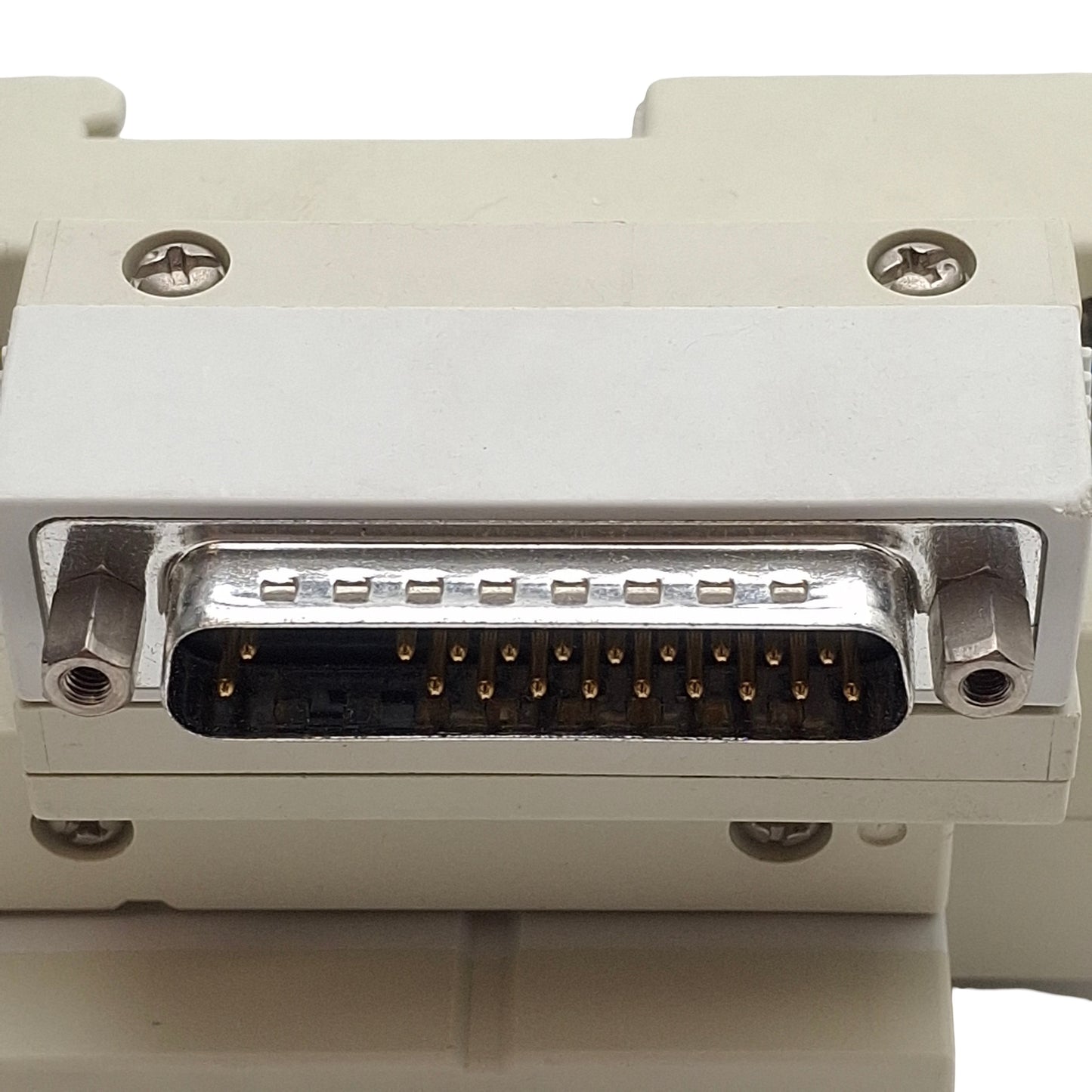 Used SMC SS5V1-GCI06 Solenoid Valve Manifold Base End, DB25 Male, 5/16in, 5/32in P2C