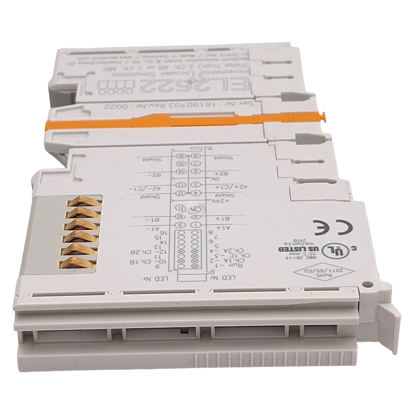 Used Beckhoff EL2522 EtherCAT Terminal, 2-Channel Incremental Encoder Simulation