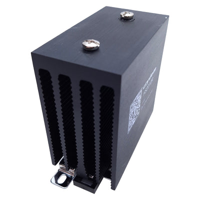 Used Crydom HS201DR Heat Sink DIN or Panel Mount, Aluminum, 3.82"x1.77"x3.15"