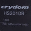 Used Crydom HS201DR Heat Sink DIN or Panel Mount, Aluminum, 3.82"x1.77"x3.15"