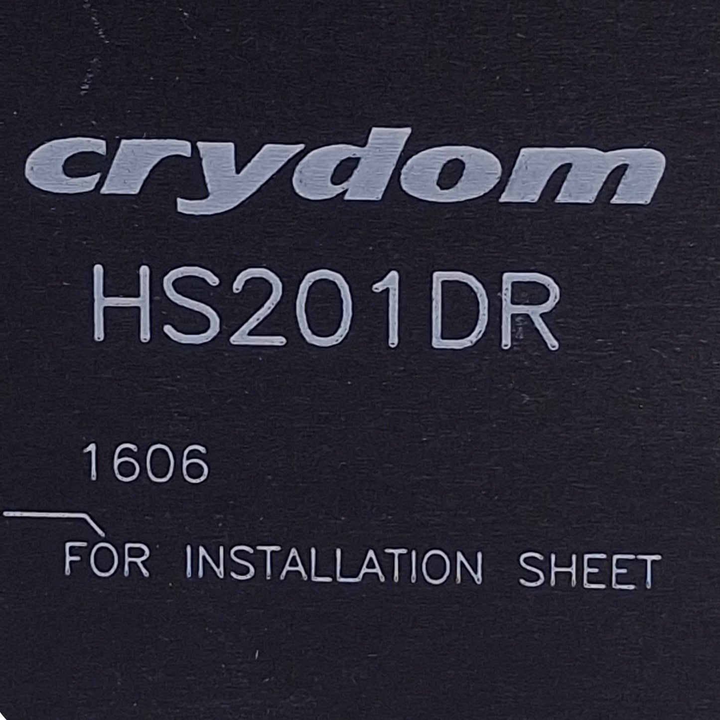 Used Crydom HS201DR Heat Sink DIN or Panel Mount, Aluminum, 3.82"x1.77"x3.15"