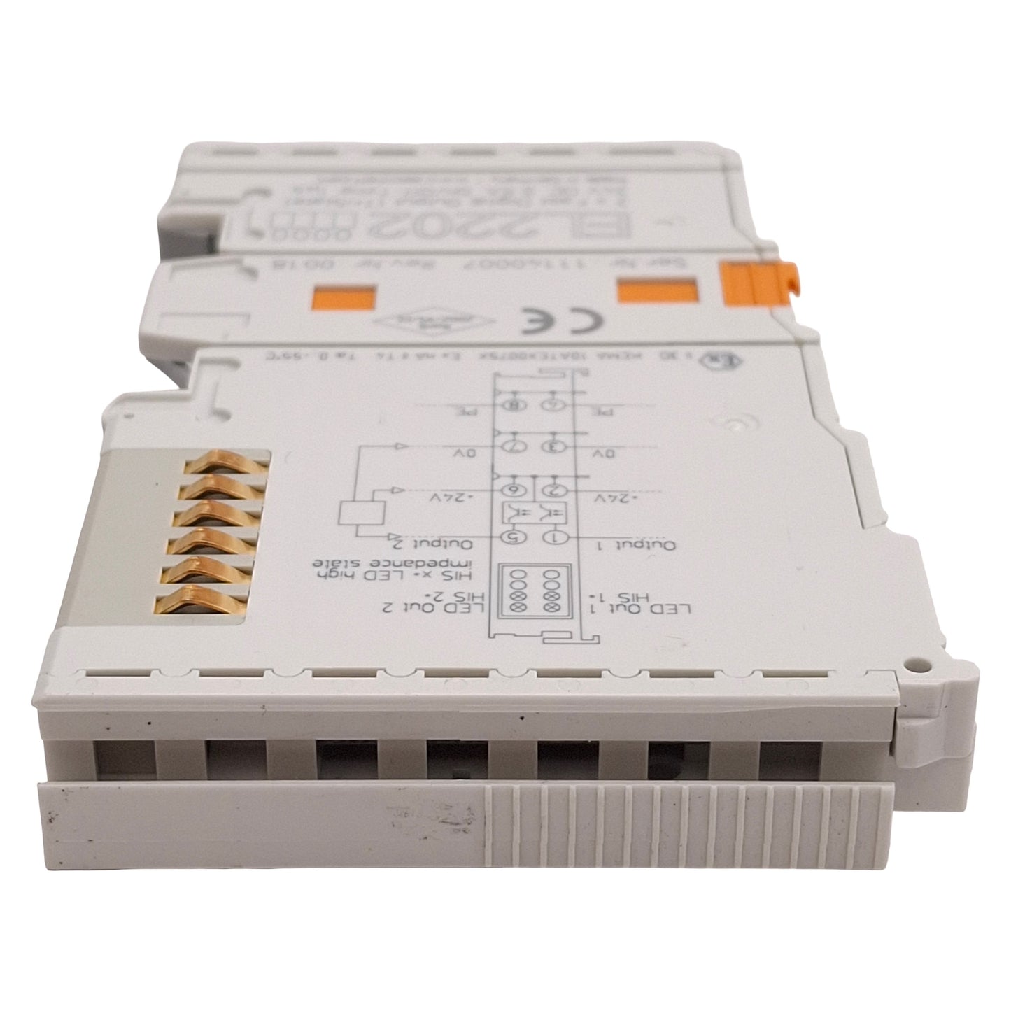 Used Beckhoff EL2202 EtherCAT Terminal, 2-Channel Fast Digital Output, 24VDC 0.5A